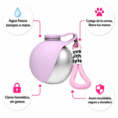 Portable Pet Water Bottle – Travel Bowl | Mes