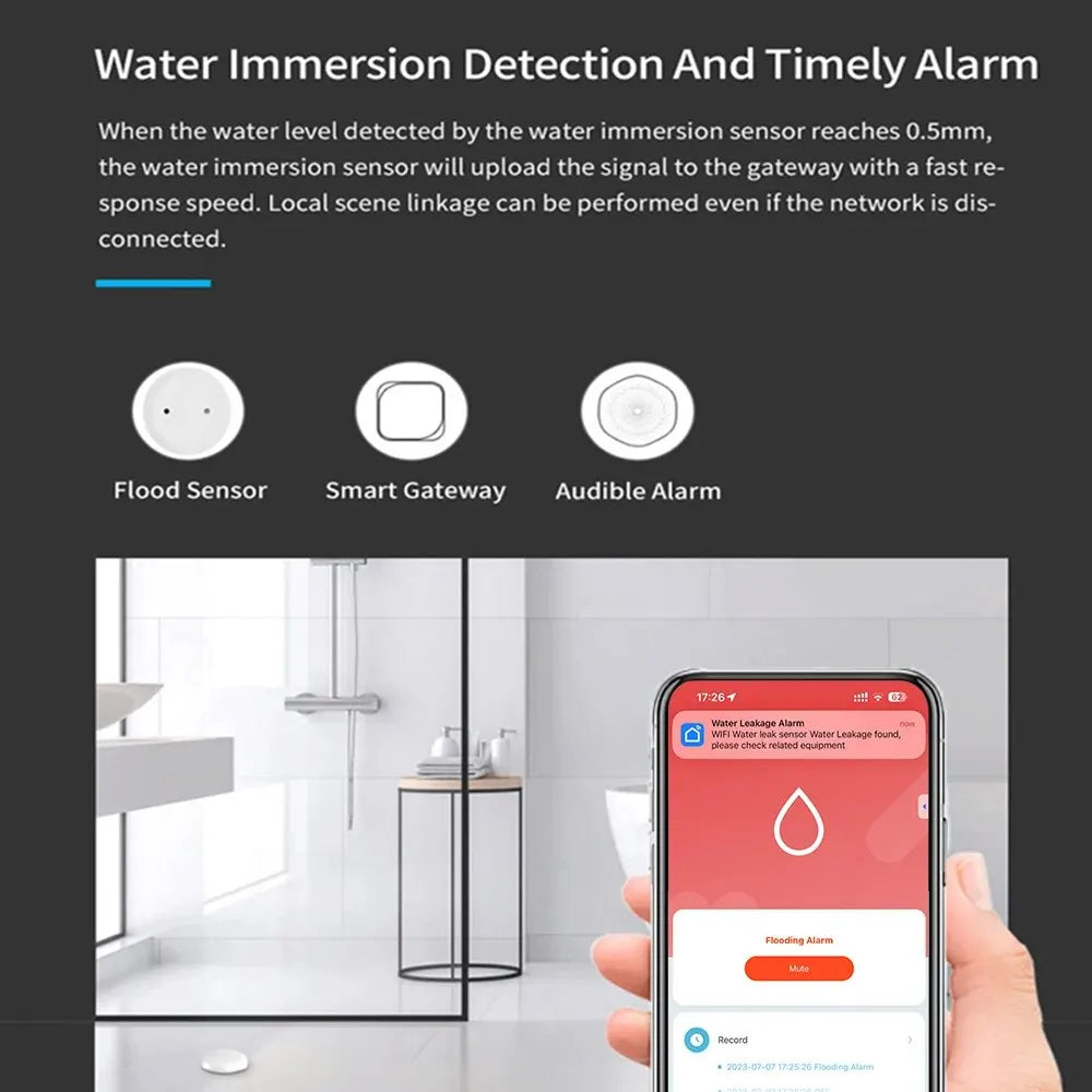 Zigbee Smart Water Leak Sensor | Mes