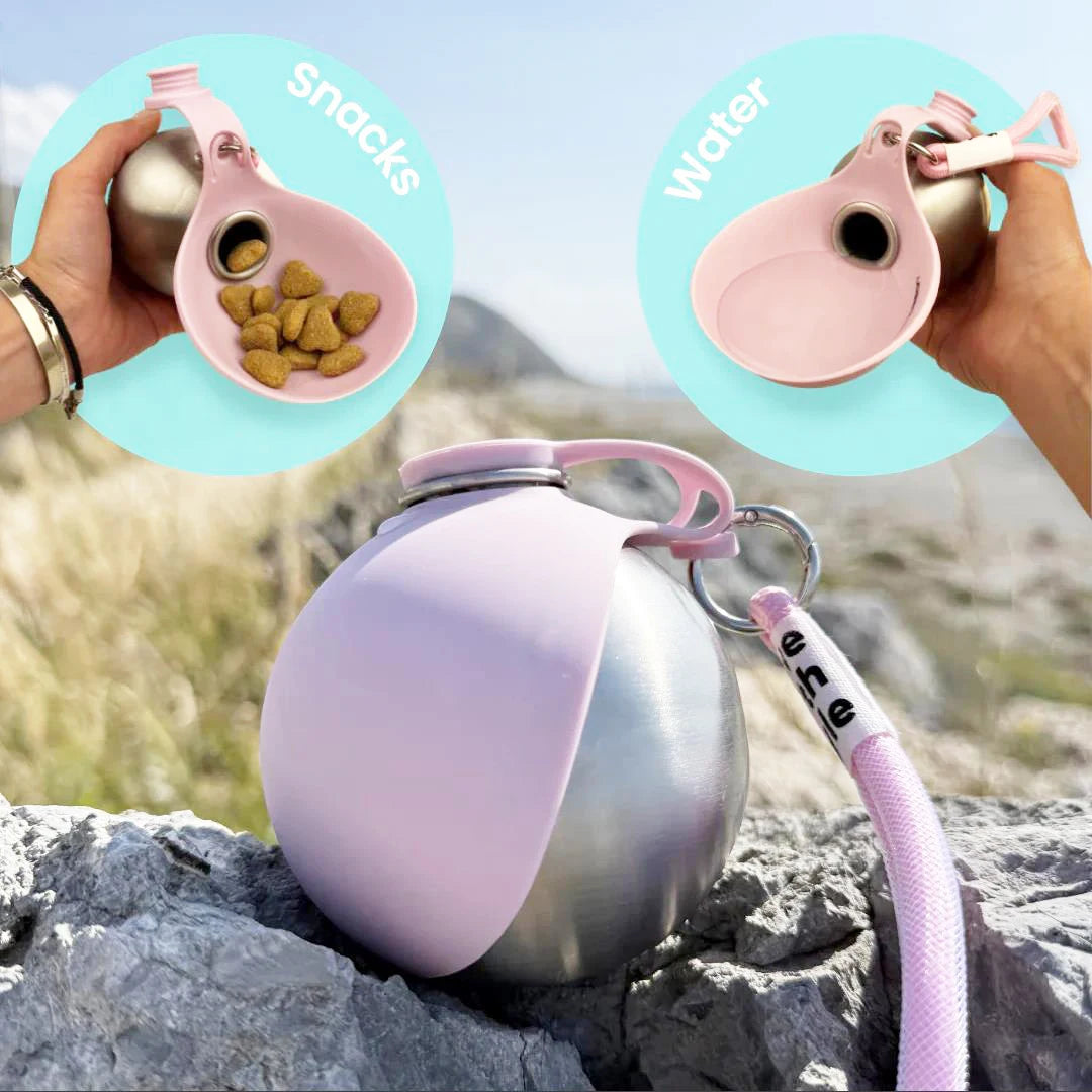 Portable Pet Water Bottle – Travel Bowl | Mes