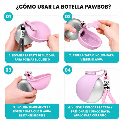 Portable Pet Water Bottle – Travel Bowl | Mes