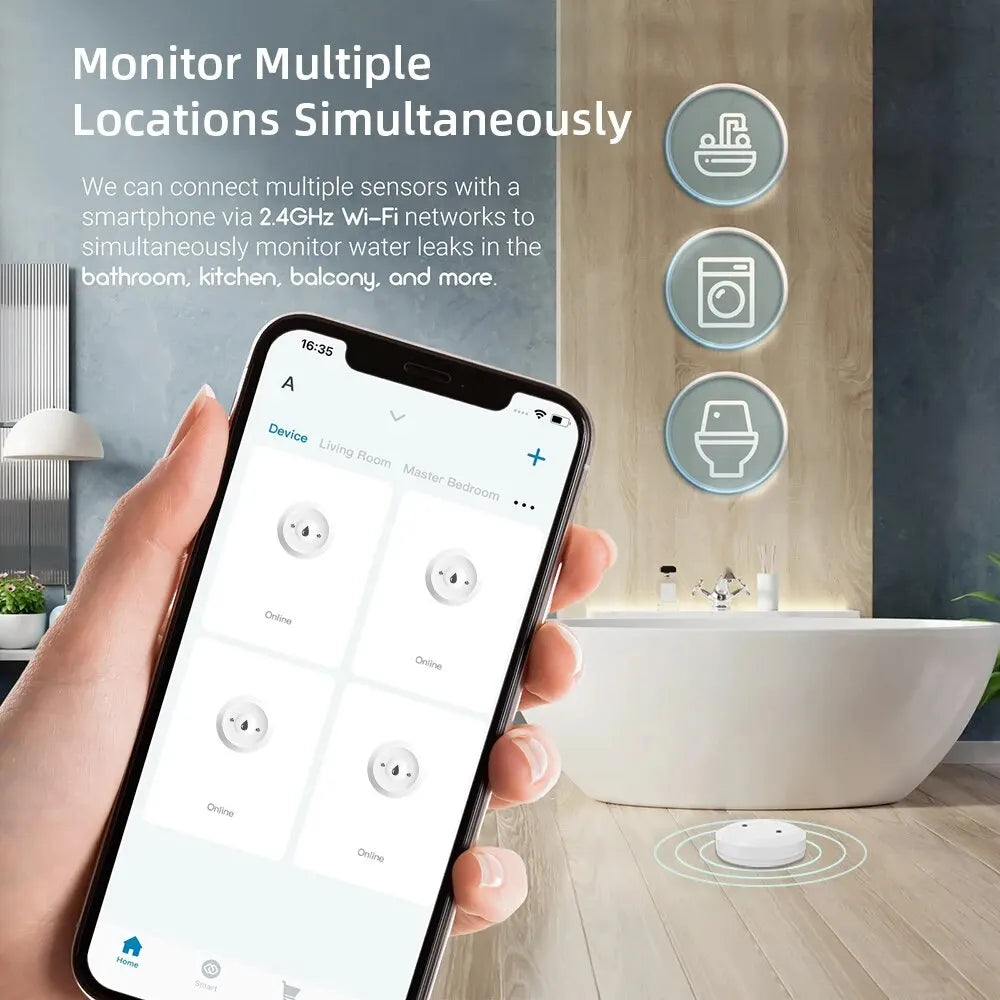 Zigbee Smart Water Leak Sensor | Mes