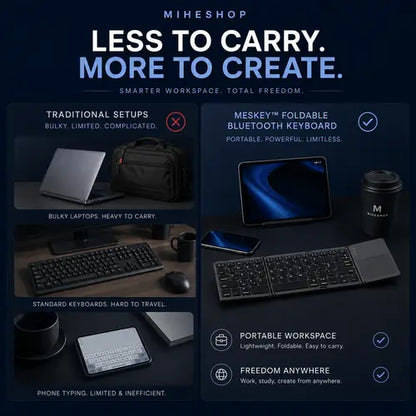 MeSKey™ Foldable Bluetooth Keyboard