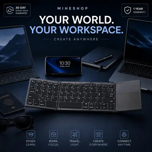 MeSKey™ Foldable Bluetooth Keyboard