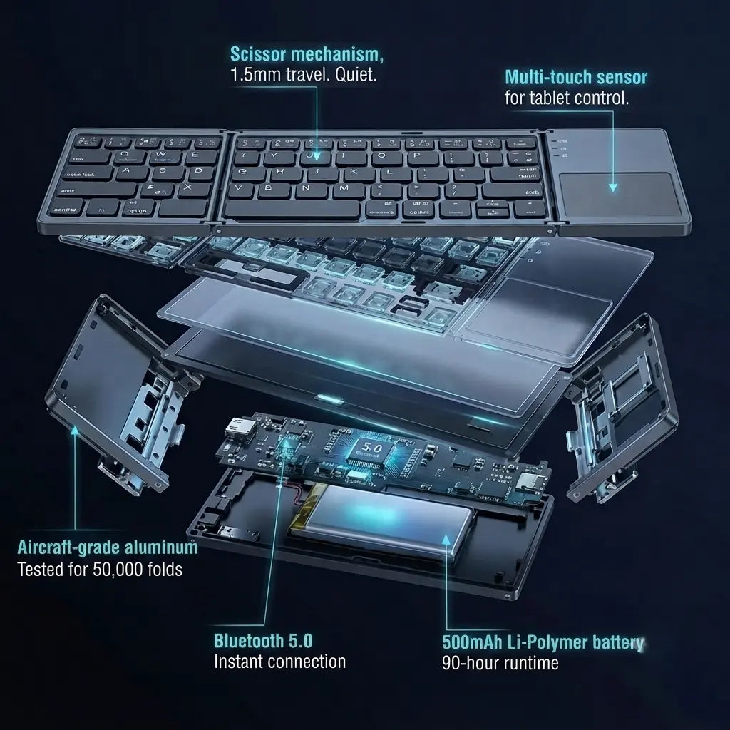 MeSKey™ Foldable Bluetooth Keyboard